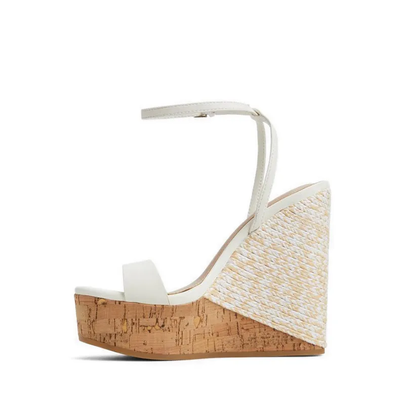 ALDO Marysol Women's Wedge Sandals - White