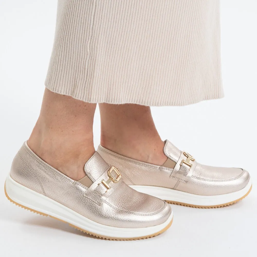 Ara Osaka 3 Leather Loafers 12-25528 -GOLD