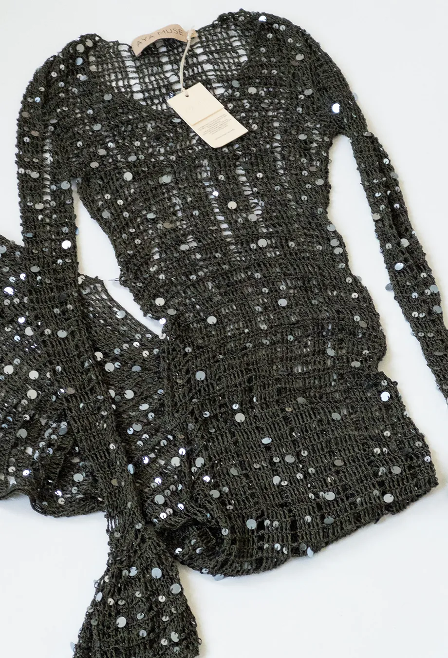 Aya Muse Sequin Knit Maxi Dress