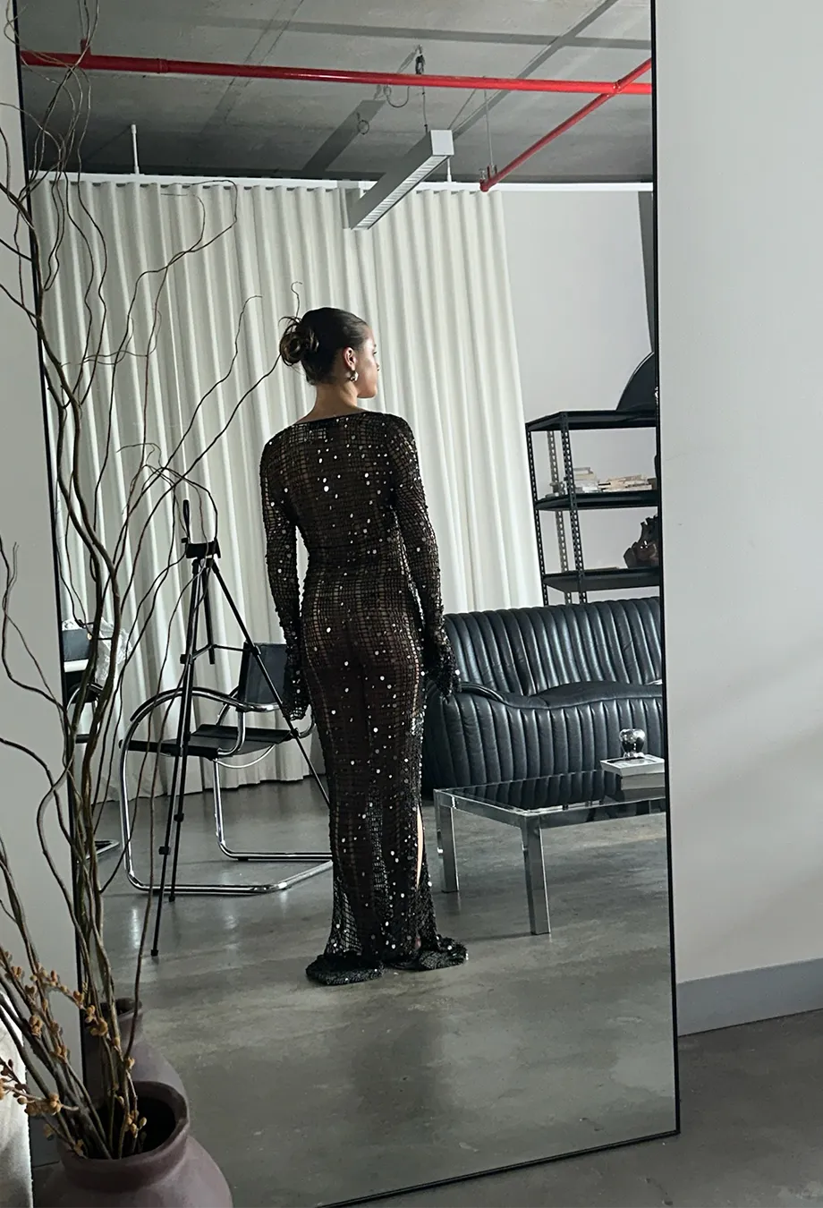 Aya Muse Sequin Knit Maxi Dress