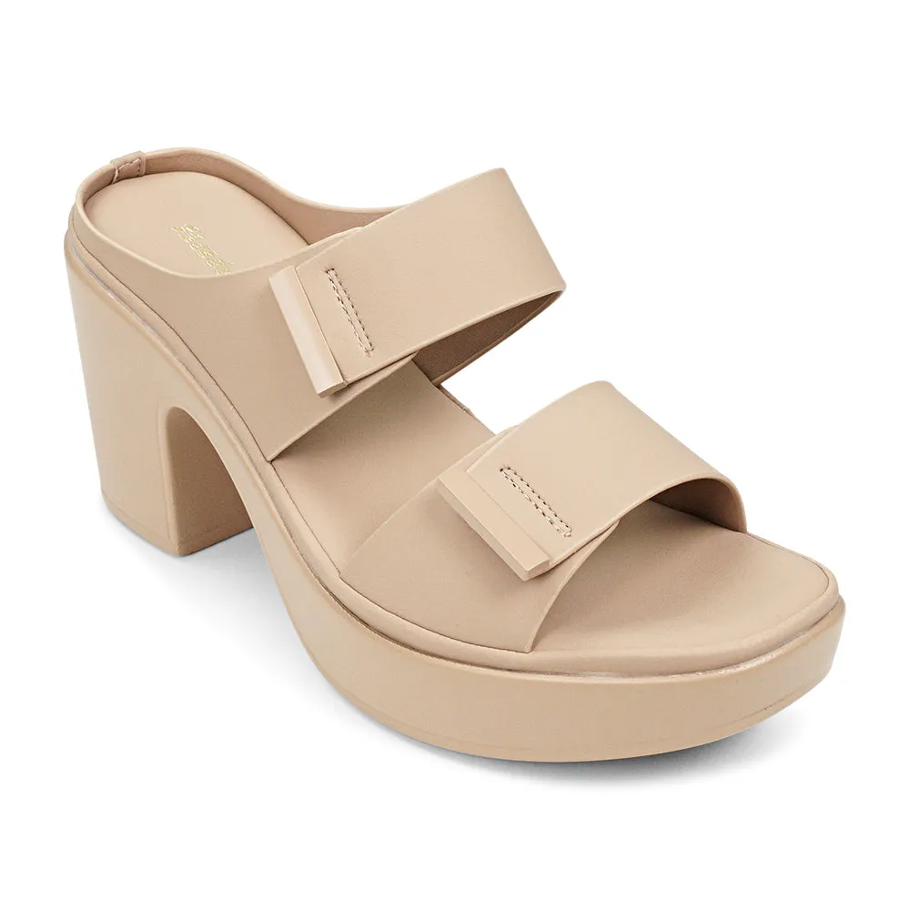 BATA (WOMEN) BELLE LADIES SANDALS MID HILL SLIP ON