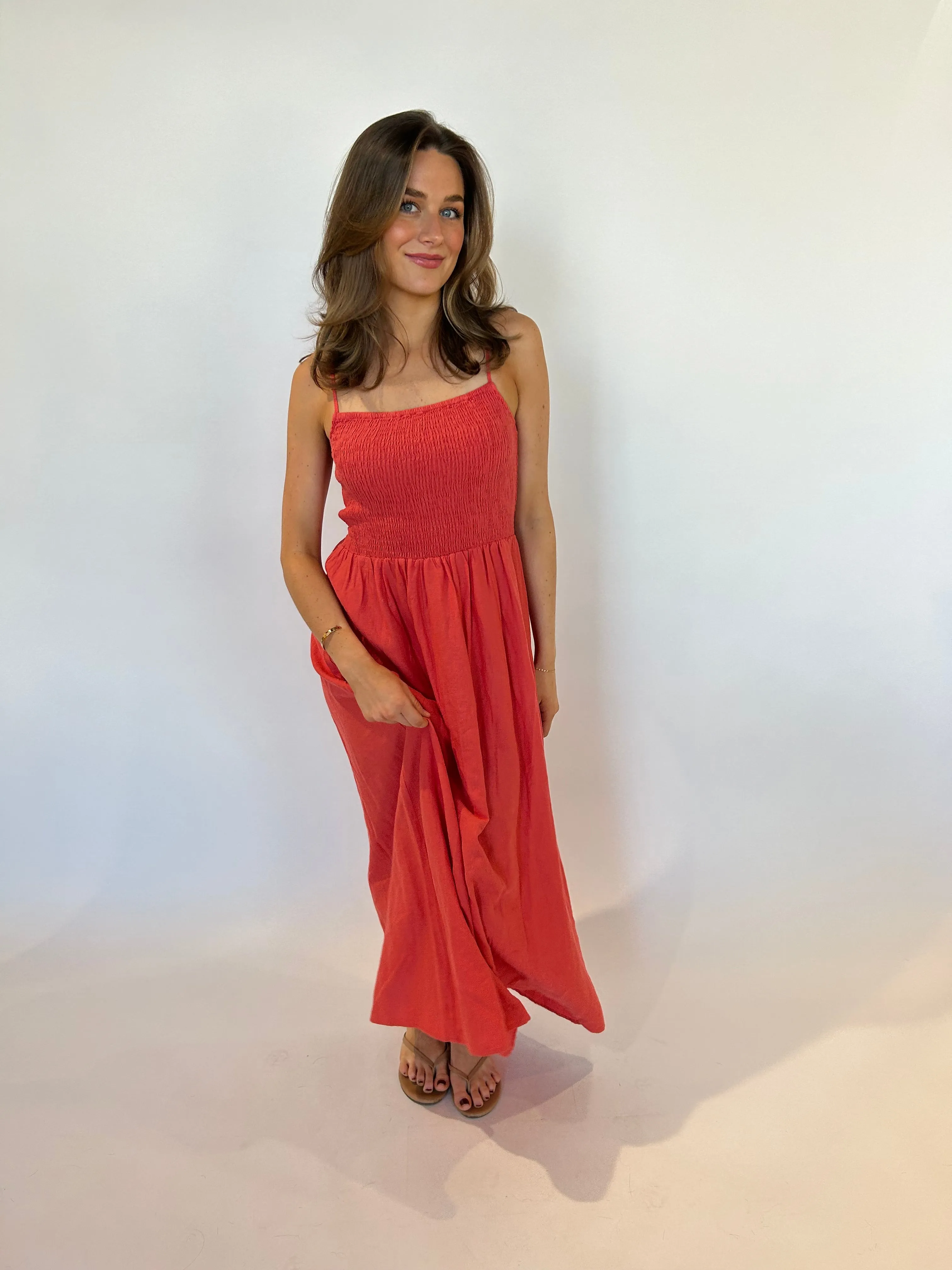 Bayside Linen Maxi Dress