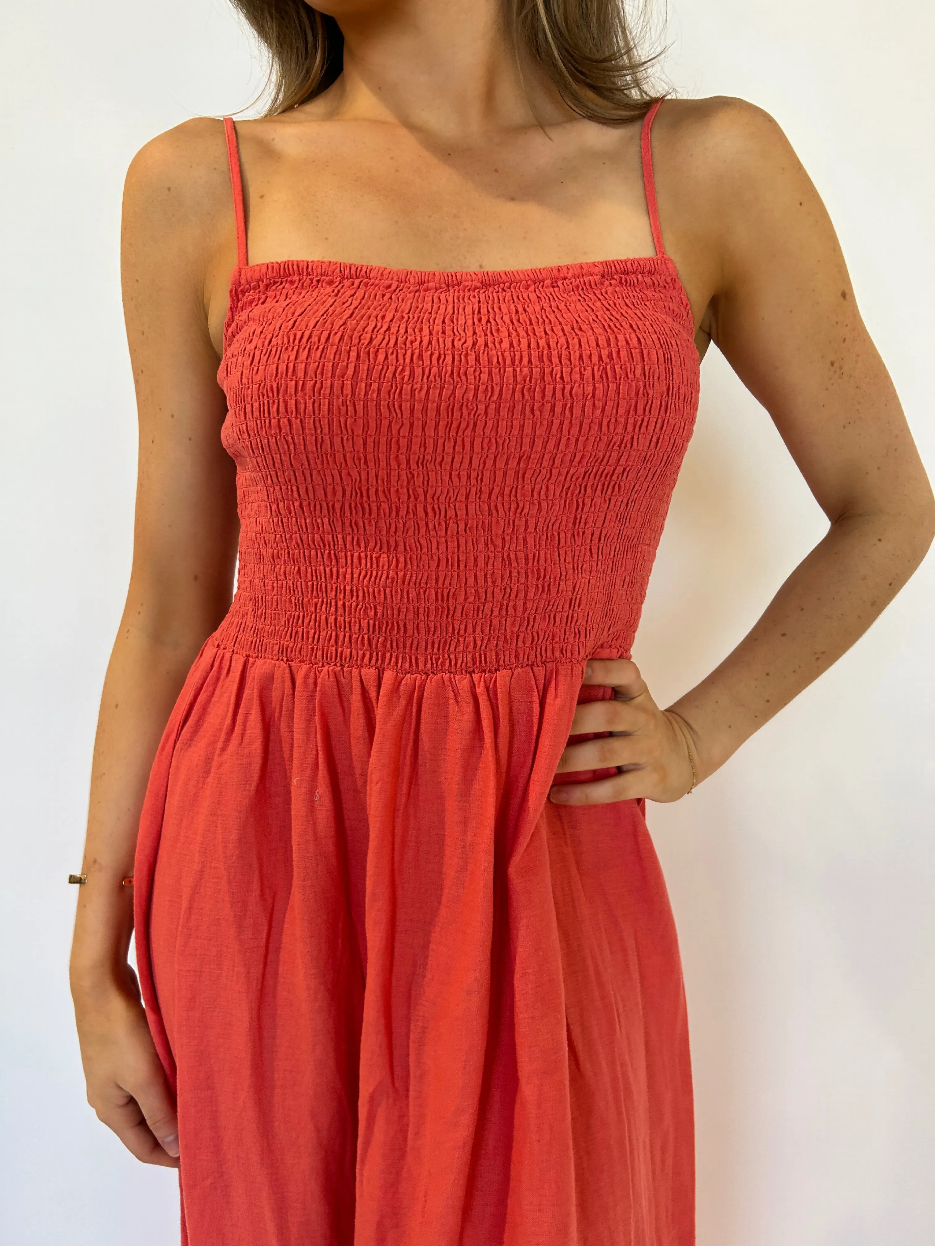 Bayside Linen Maxi Dress