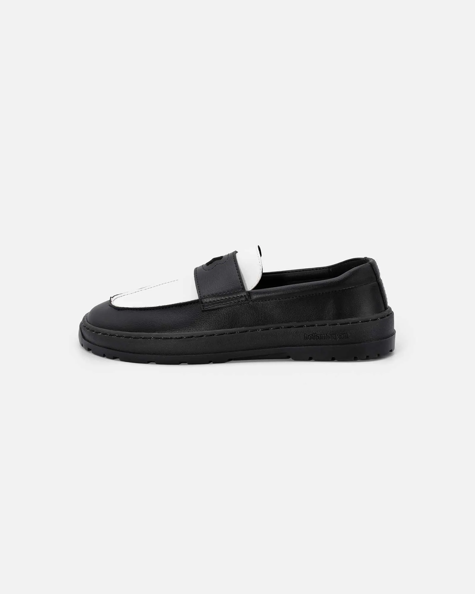 Black and White Barefoot Loafer - Glow