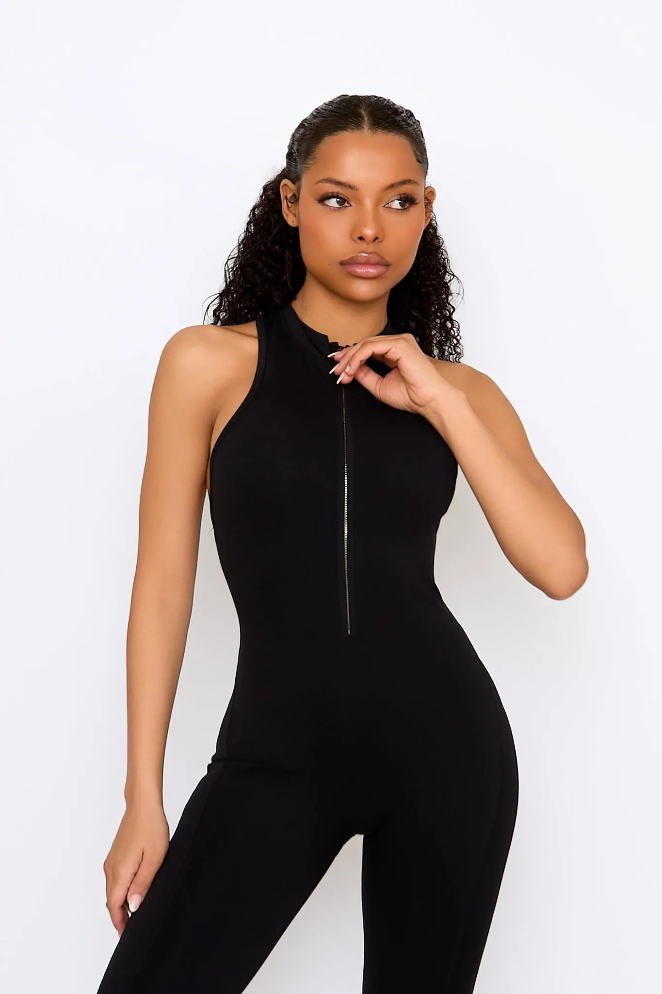 Black Zip Jumpsuit
