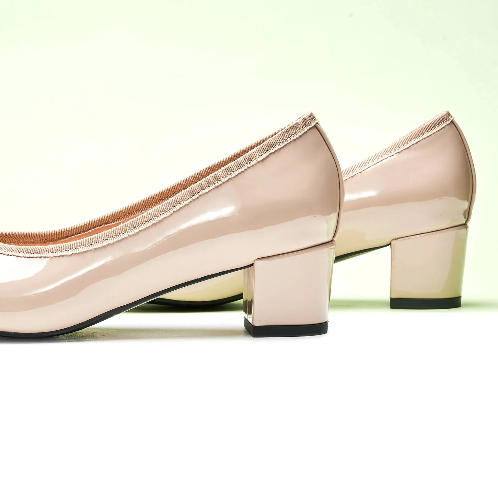 Bow knotted Ballet Block Heels (Lacy)