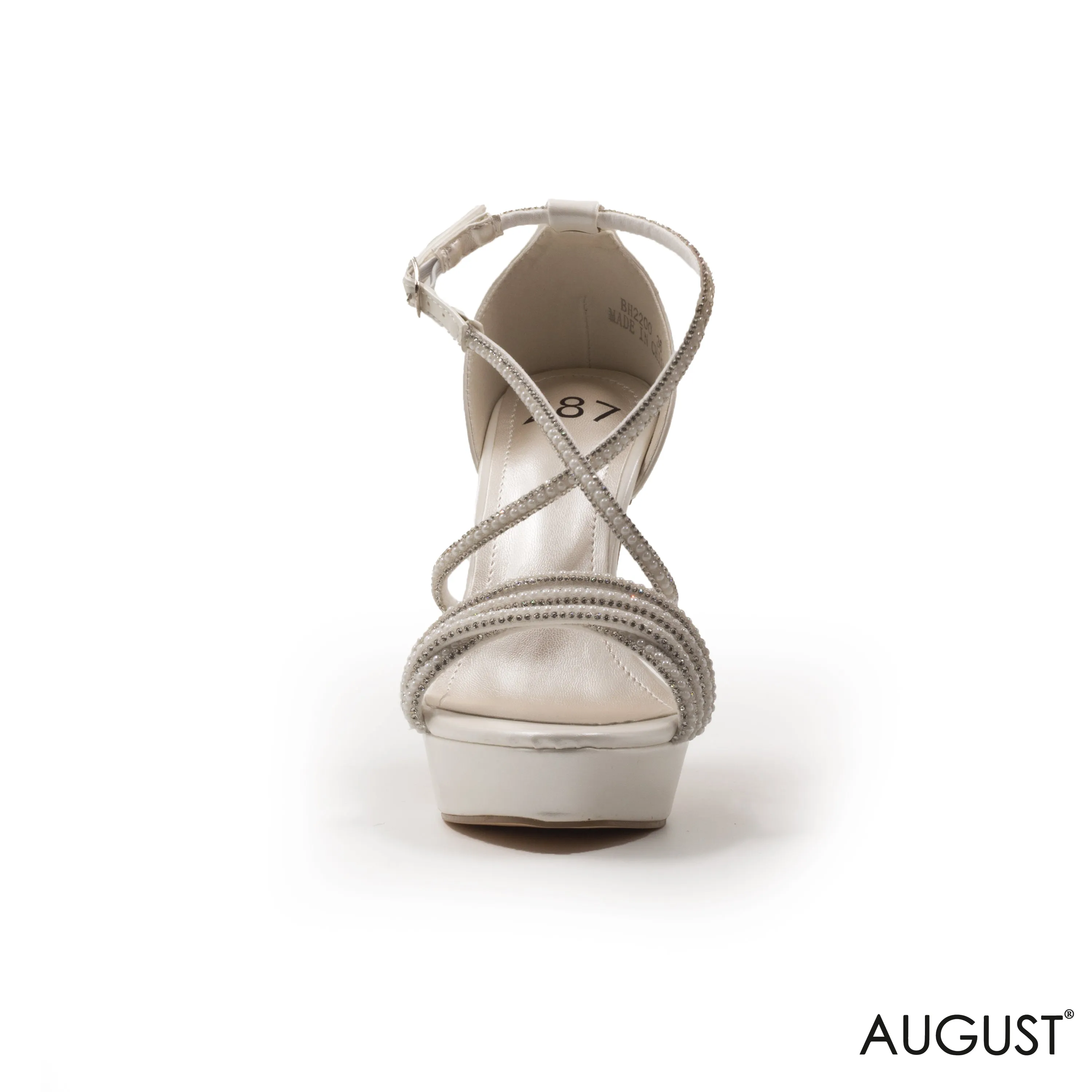 BRIDE STRAPPY STRASS SANDAL WITH ANKLE BUCKLE