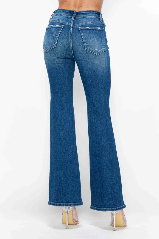 bytos Full Size High Rise Bootcut Jeans with Pockets