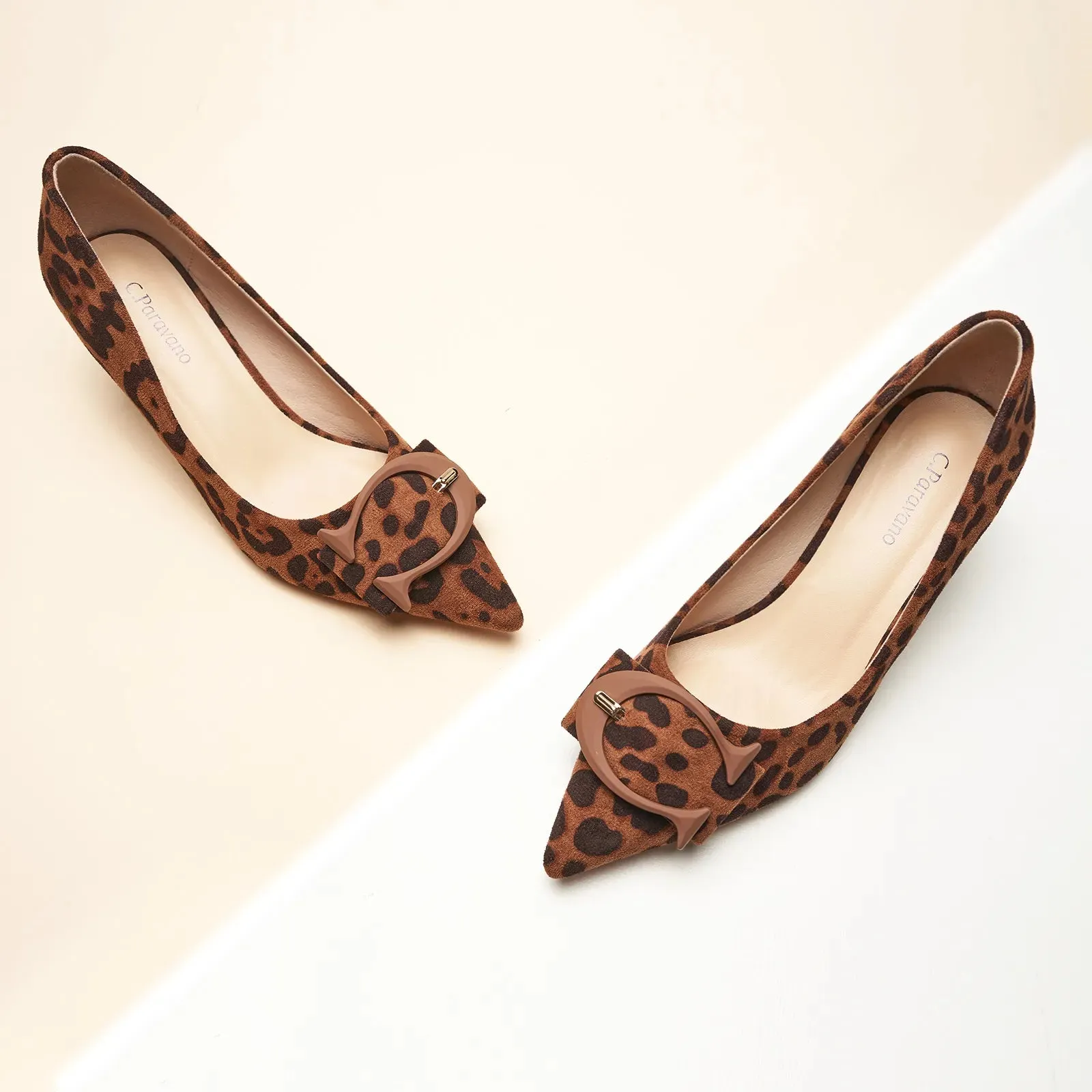 C Buckle Pointed Toe Pumps (Olivia)