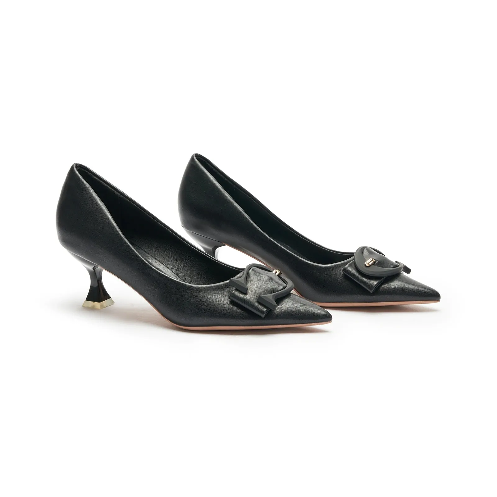 C Buckle Pointed Toe Pumps (Olivia)