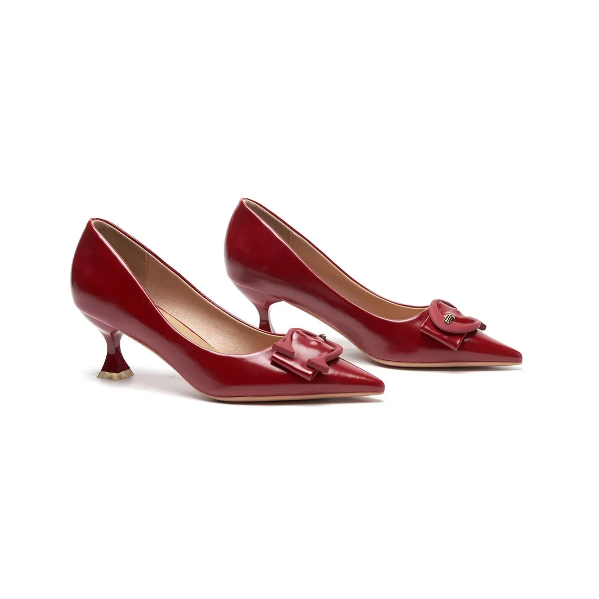 C Buckle Pointed Toe Pumps (Olivia)