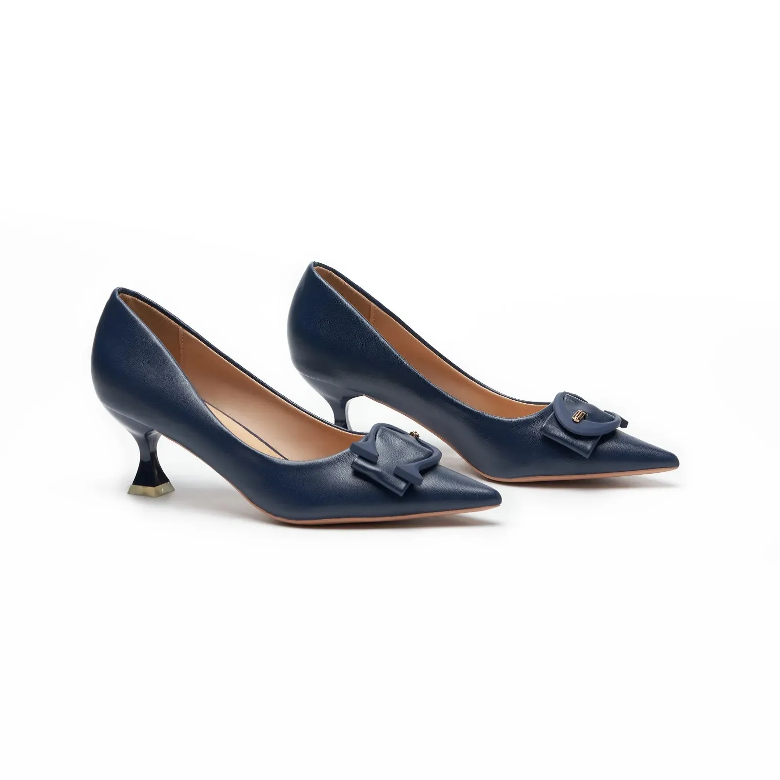 C Buckle Pointed Toe Pumps (Olivia)