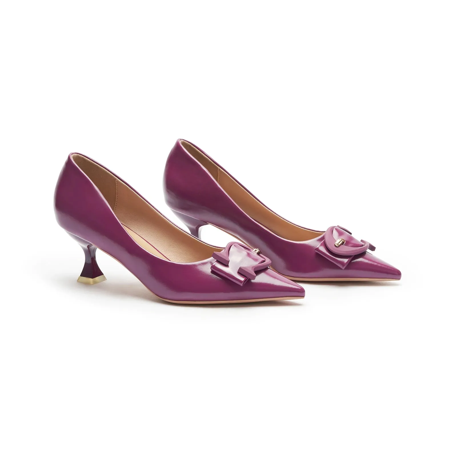 C Buckle Pointed Toe Pumps (Olivia)