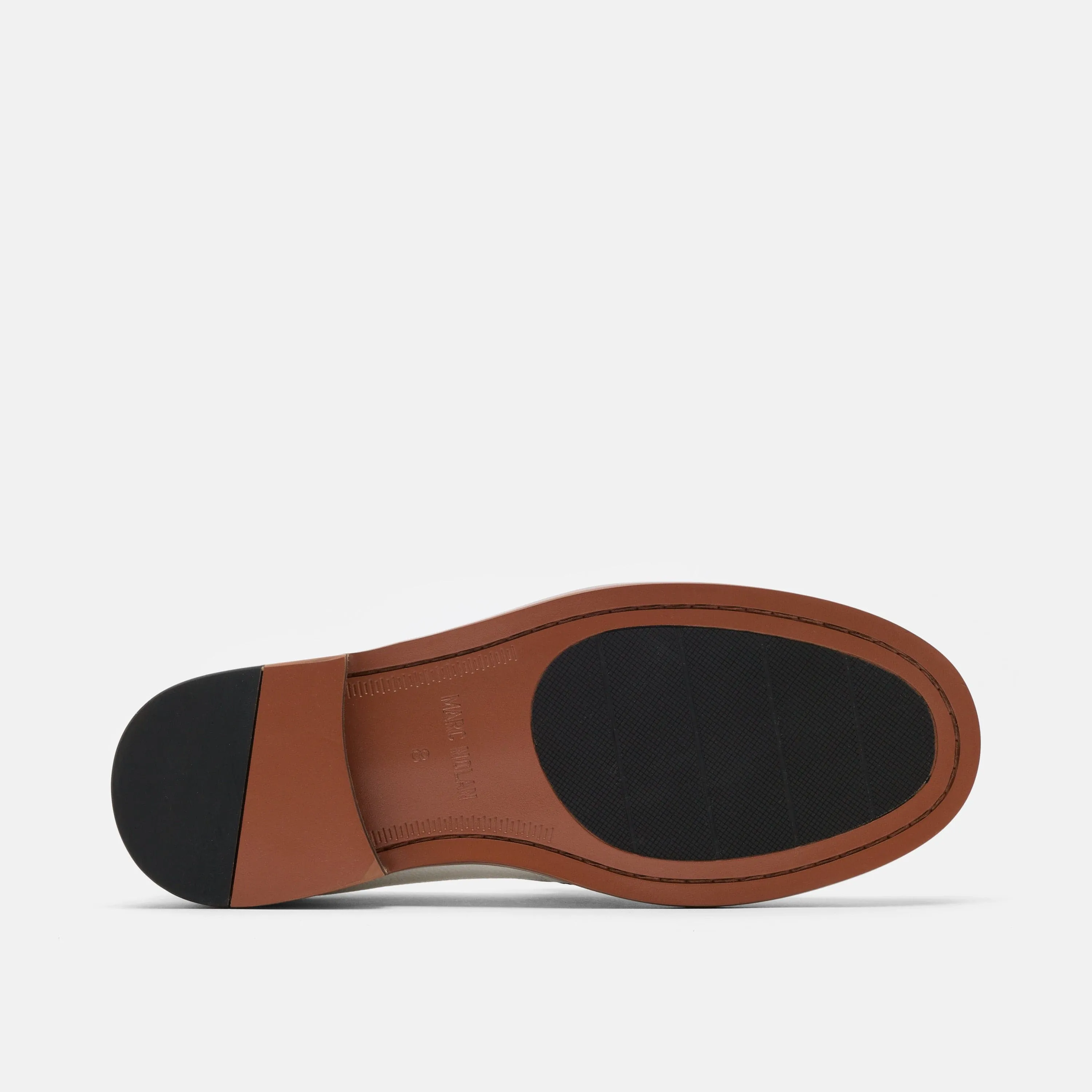 Calum White Leather Penny Loafers