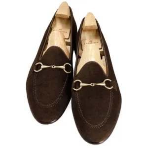Carmina UNLINED HORSEBIT LOAFERS IN CHESTNUT SUEDE