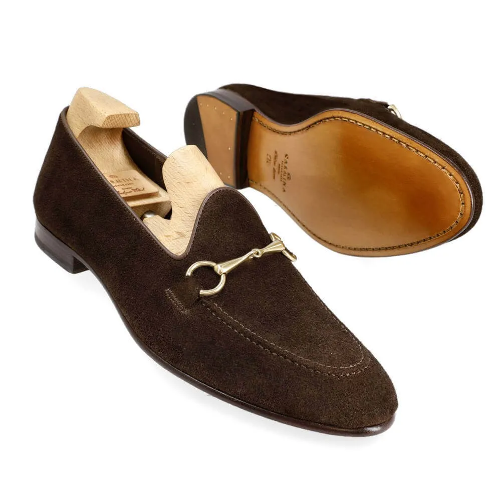 Carmina UNLINED HORSEBIT LOAFERS IN CHESTNUT SUEDE