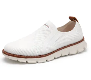 Casper - Witte Loafers met Breipatroon