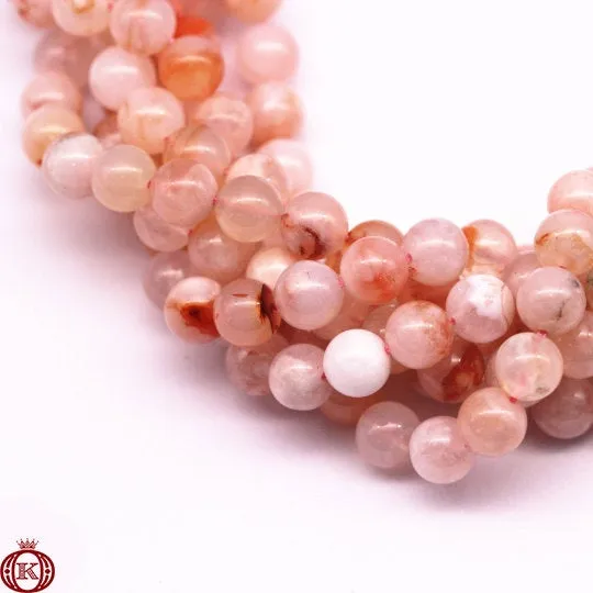 Cherry Agate Beads Smooth Round