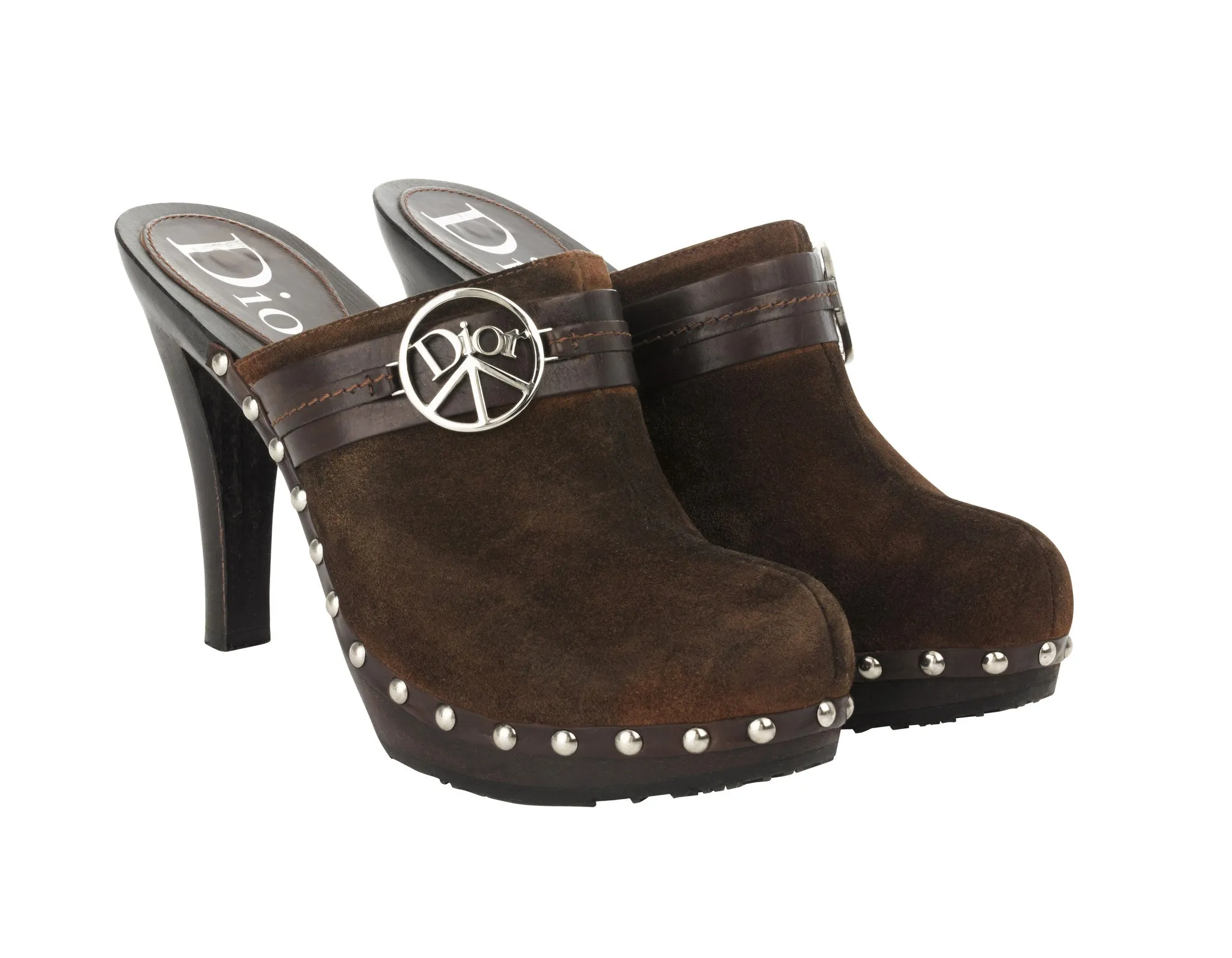Christian Dior platform suede mules Size 6½UK