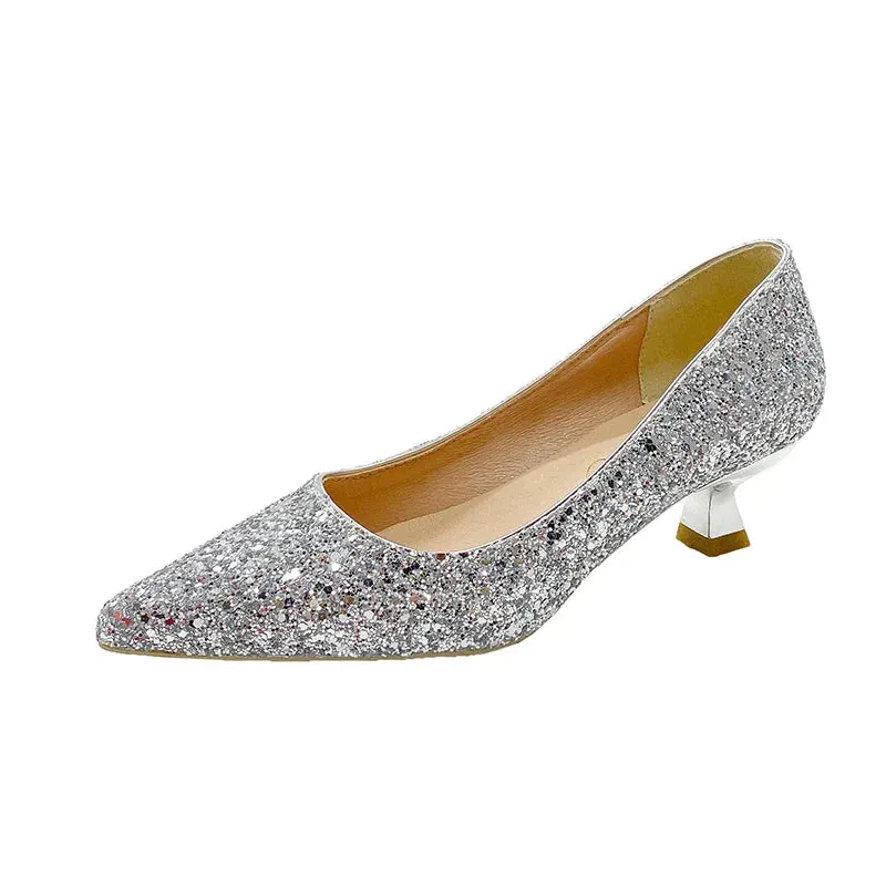 Crystal Gold Wedding High Heels for Women – Elegant Bridal Bridesmaid Shoes