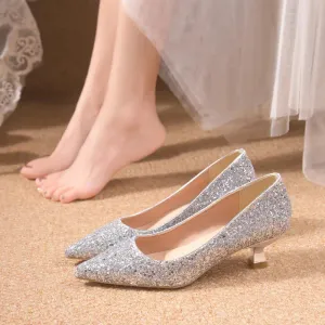 Crystal Gold Wedding High Heels for Women – Elegant Bridal Bridesmaid Shoes