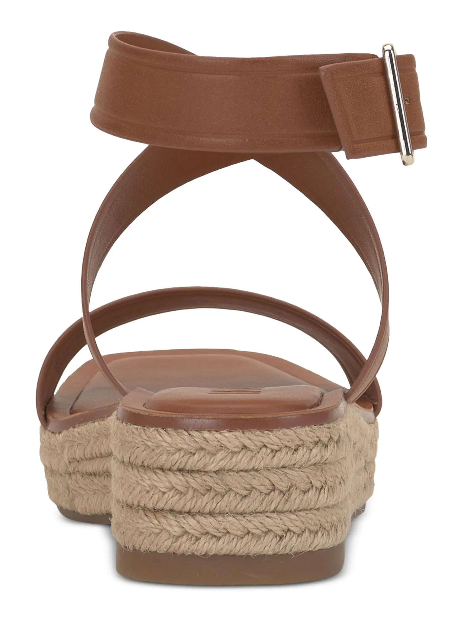 Cufflinks Inc. INC Womens Havilah Espadrille Platform Sandals Brown 7.5 Medium (B,M), Cognac Smooth