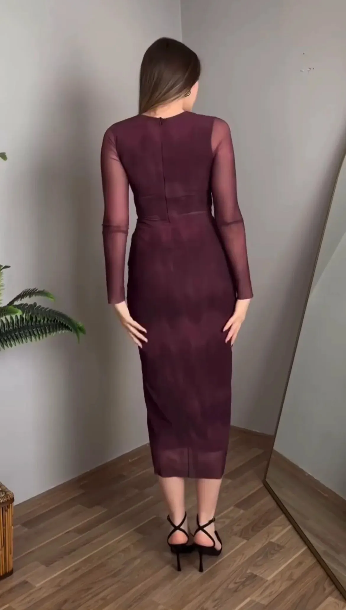 DRAPE TULLE DRESS