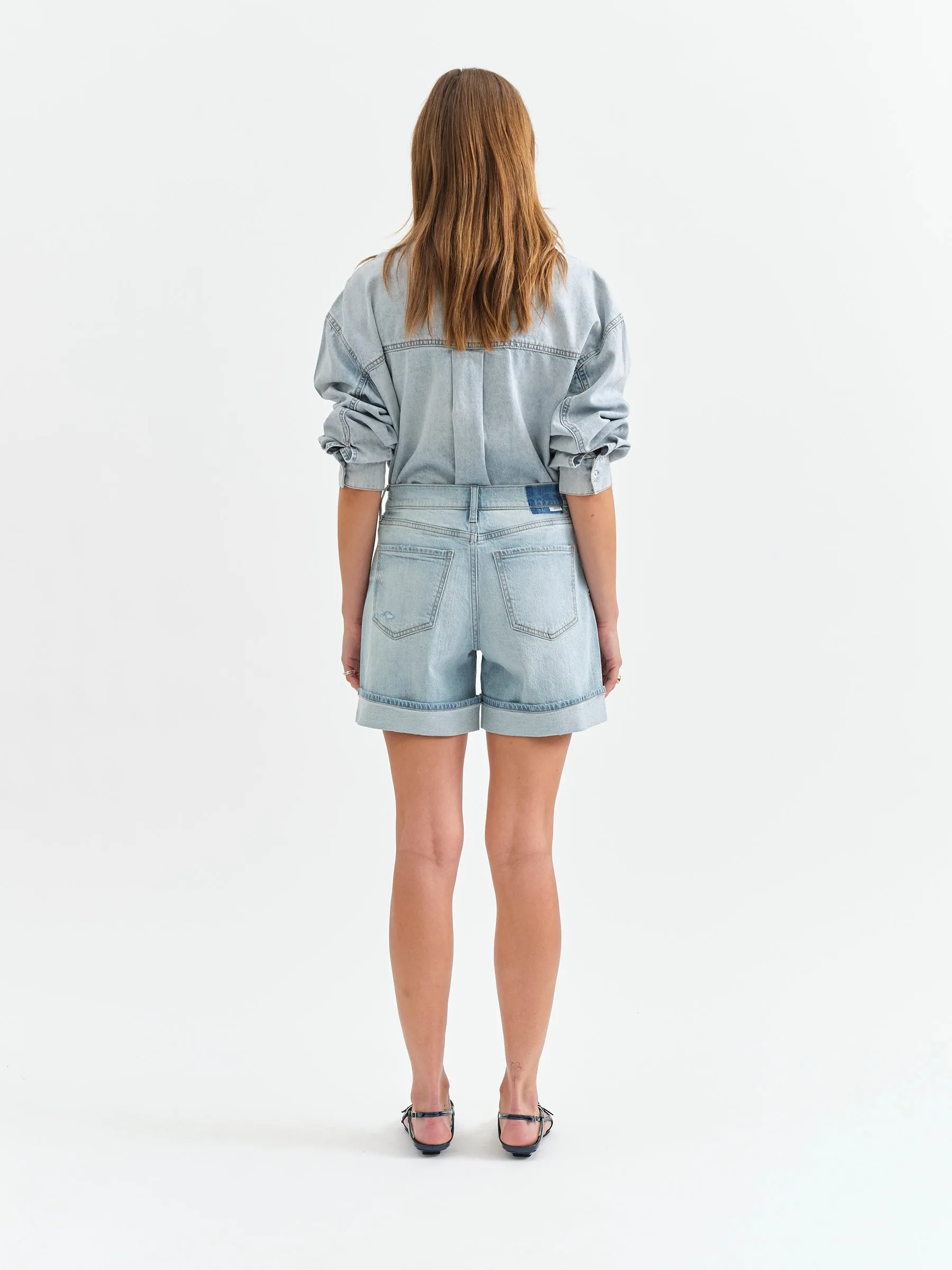 Easy Rider Mid Rise Short in Dew Drop
