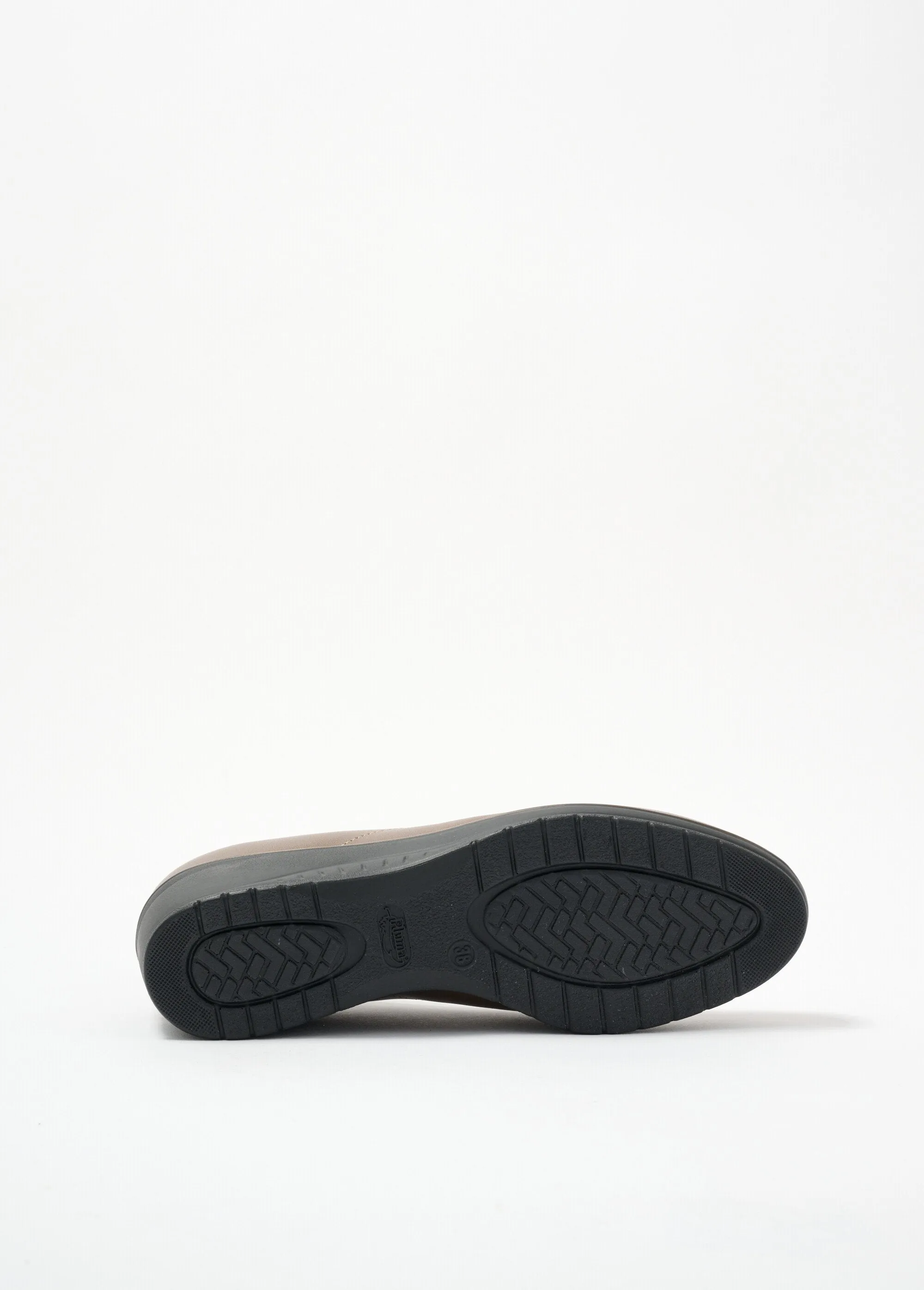 Elasticated comfort width wedge loafers
