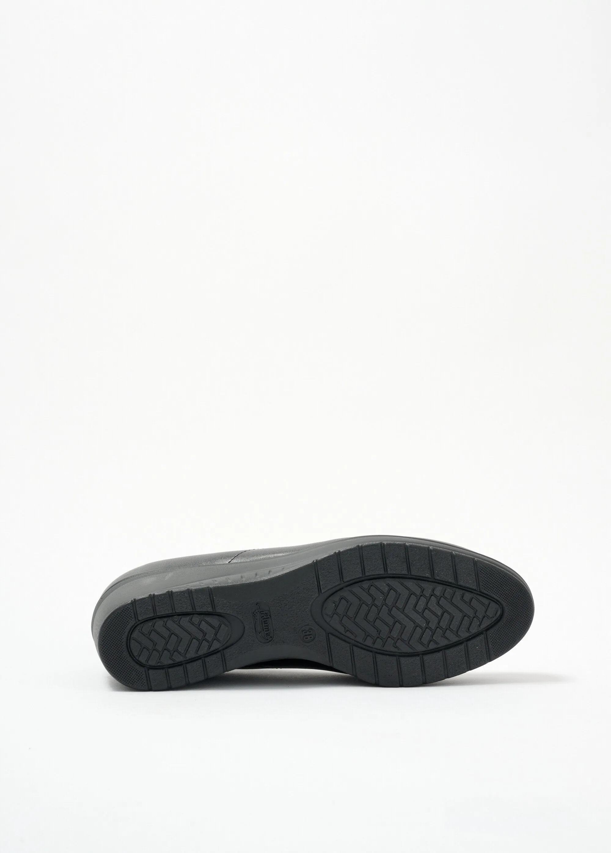 Elasticated comfort width wedge loafers