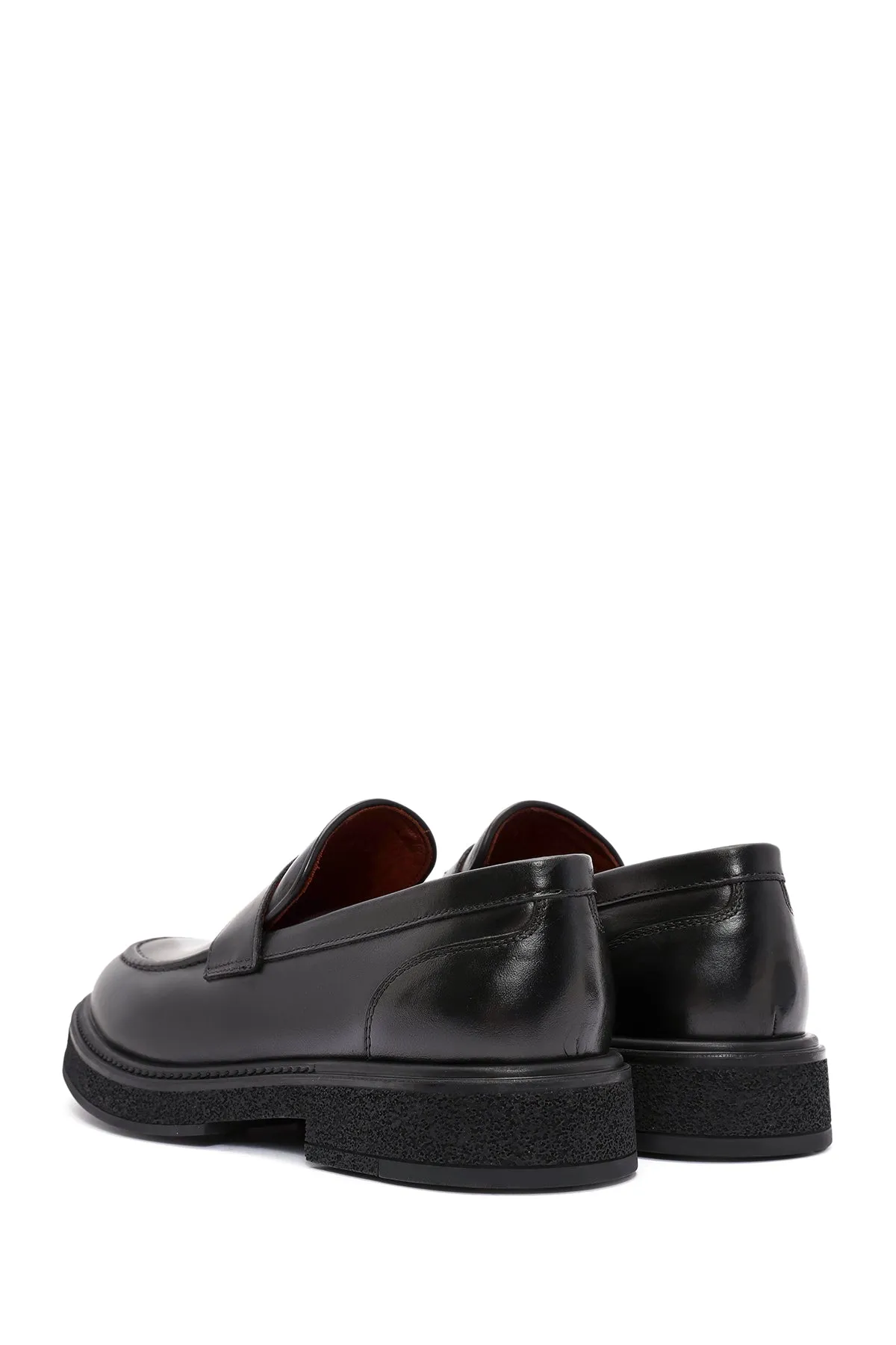 Erkek Siyah Deri Casual Loafer