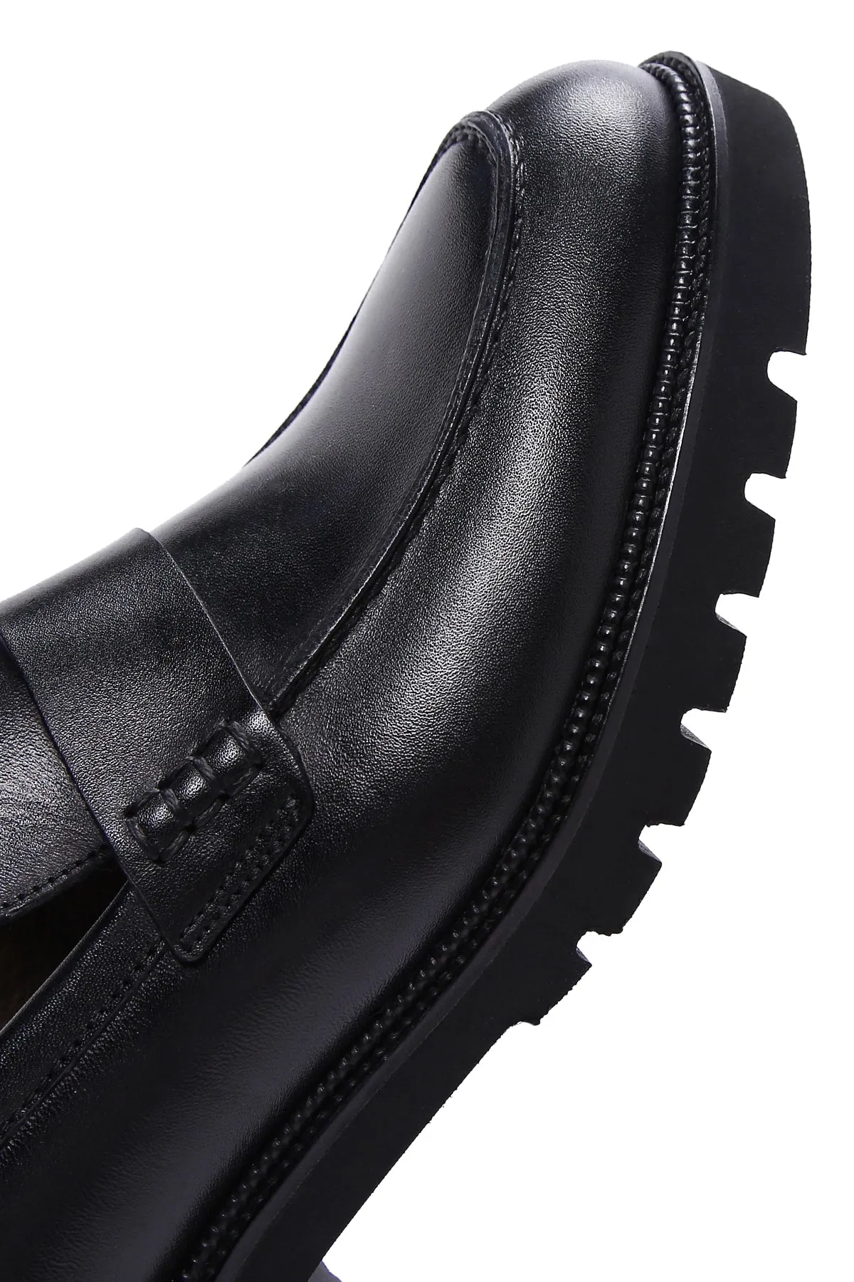 Erkek Siyah Deri Casual Loafer