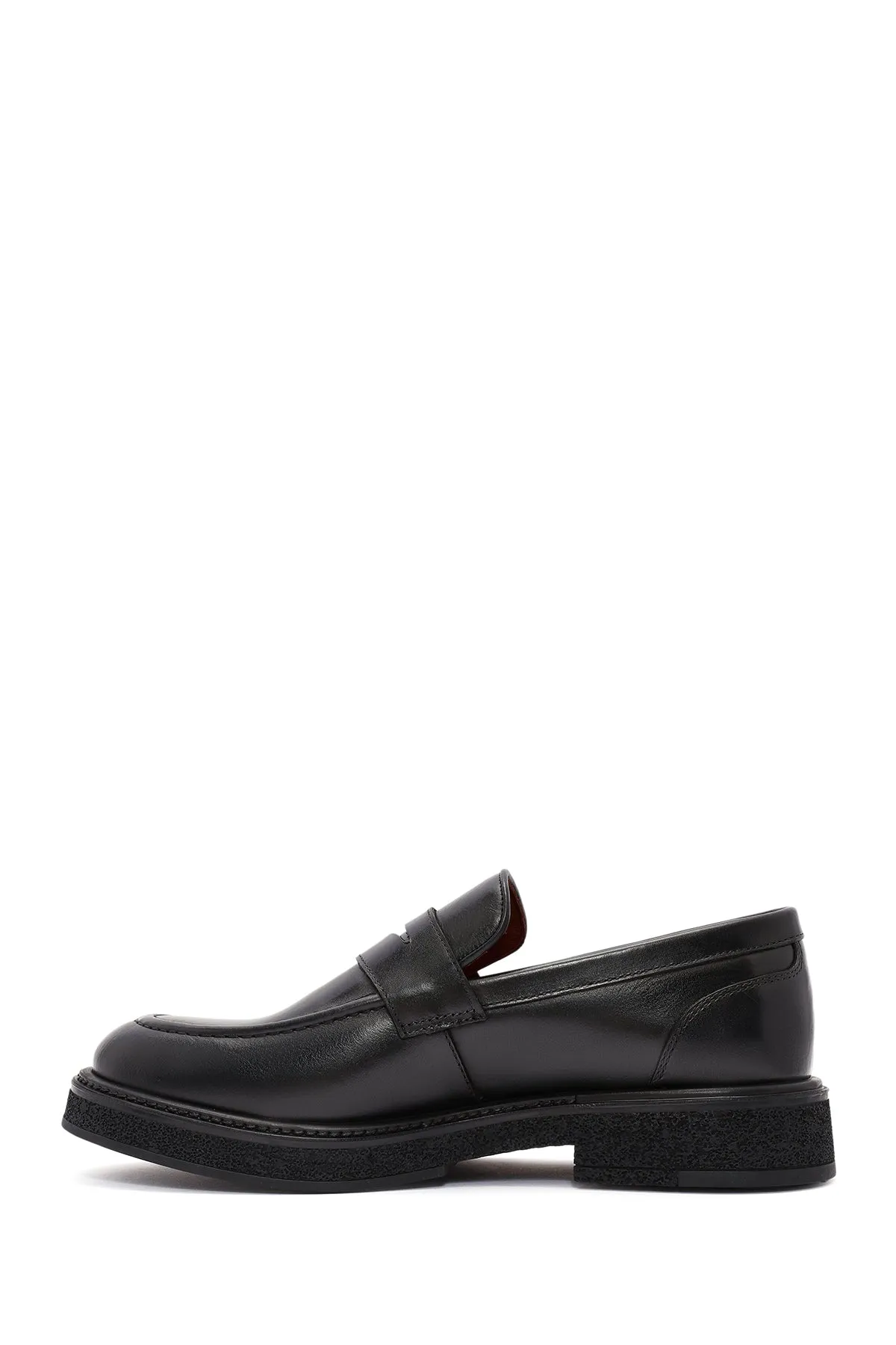 Erkek Siyah Deri Casual Loafer