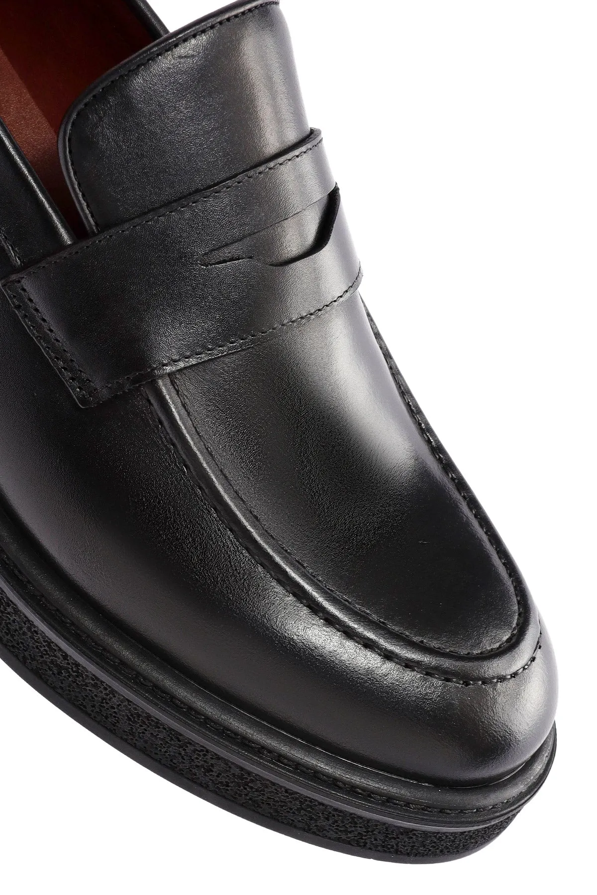Erkek Siyah Deri Casual Loafer