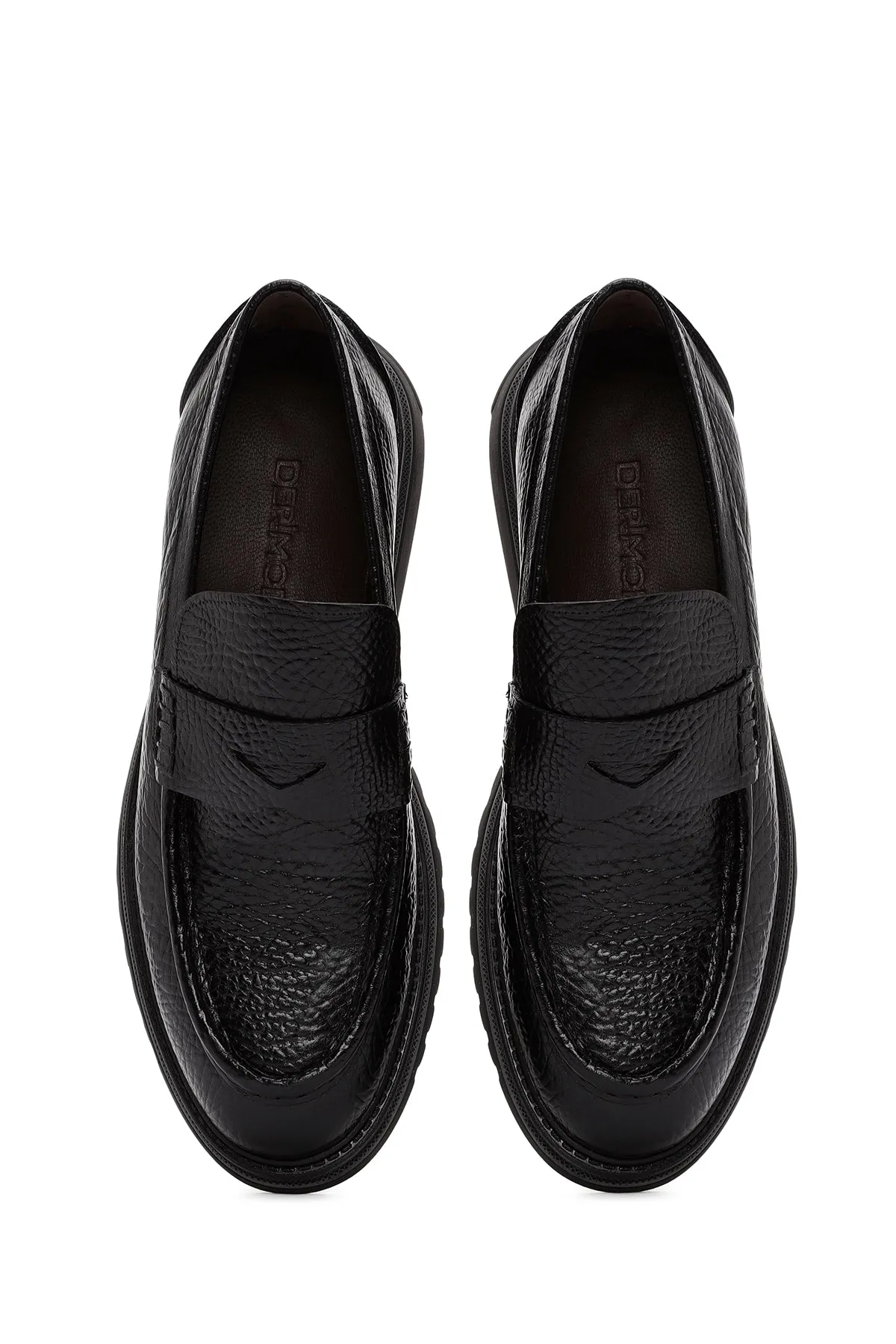 Erkek Siyah Deri Casual Loafer