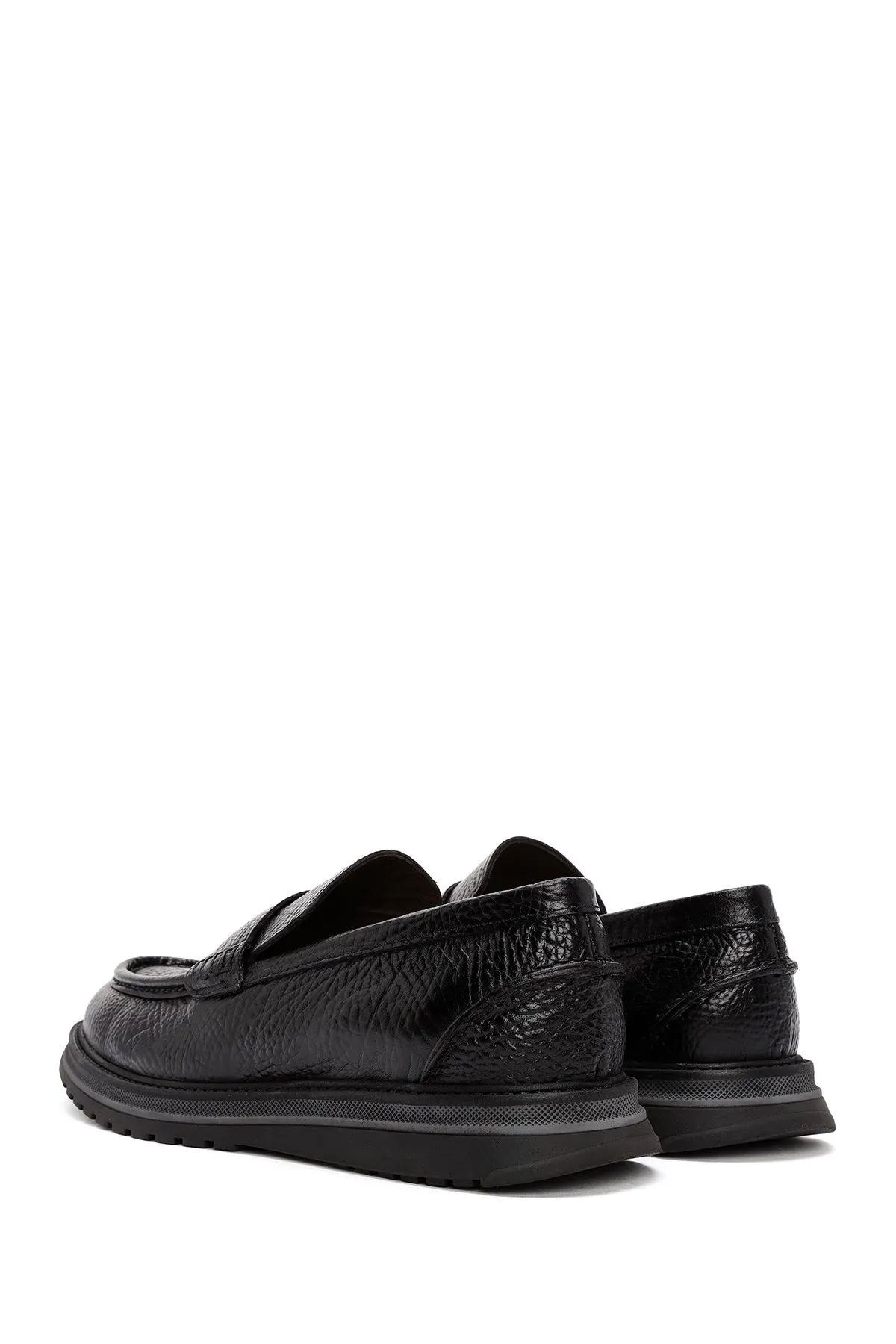 Erkek Siyah Deri Casual Loafer
