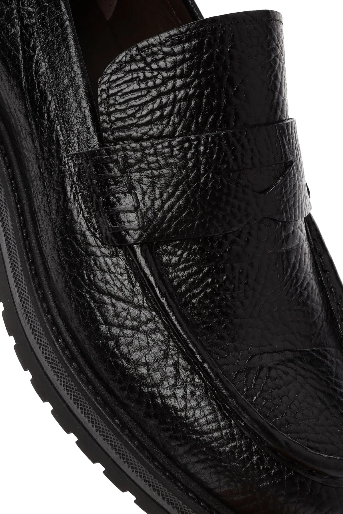 Erkek Siyah Deri Casual Loafer