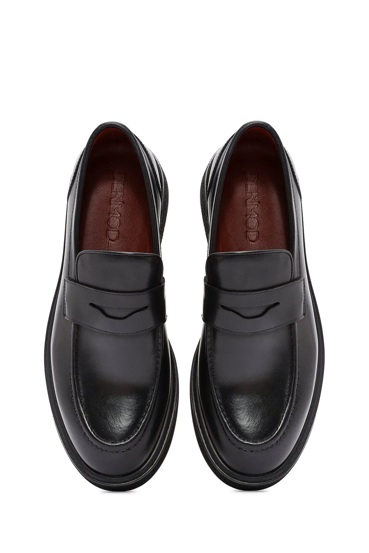 Erkek Siyah Deri Casual Loafer