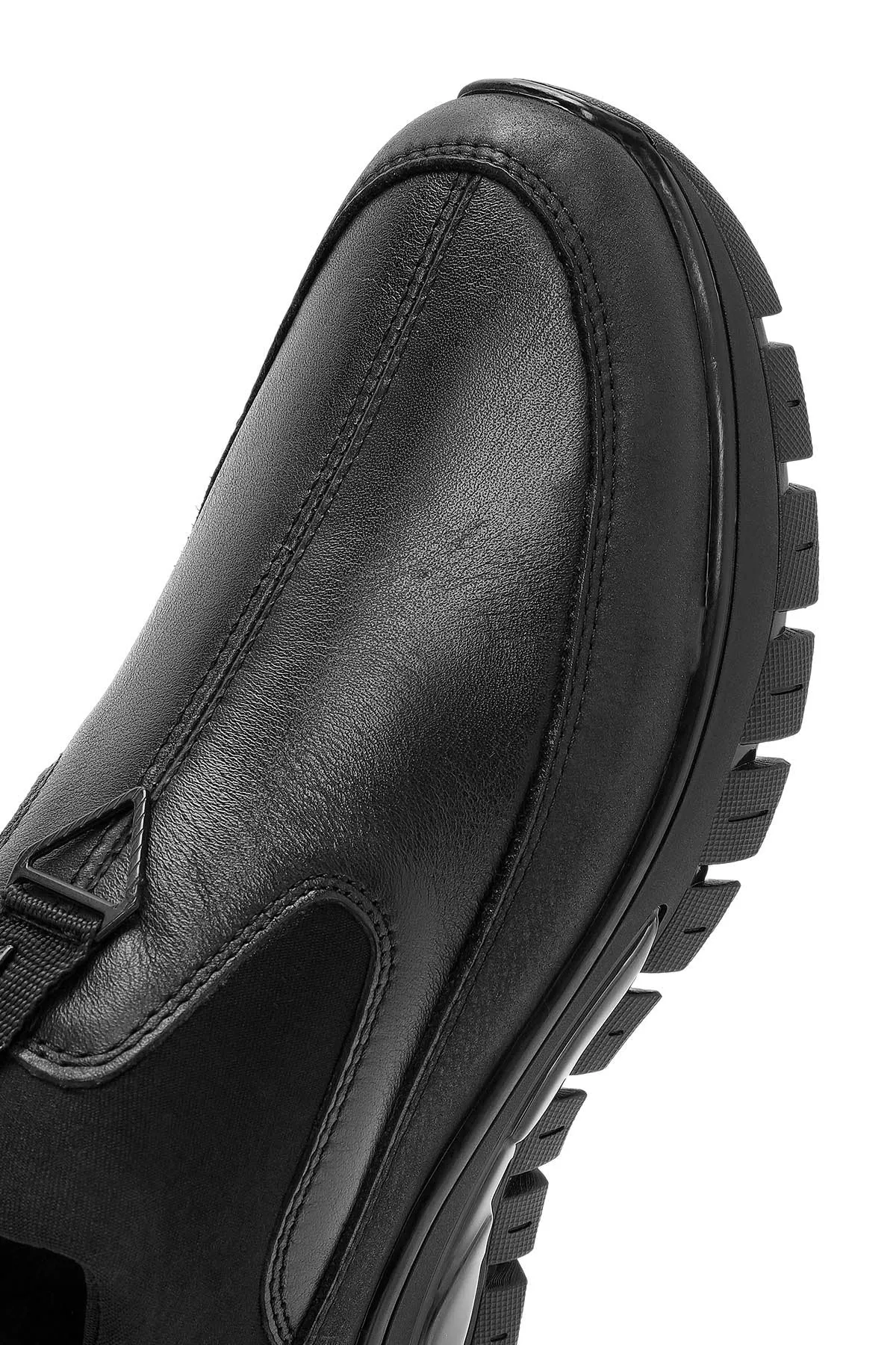 Erkek Siyah Deri Comfort Loafer