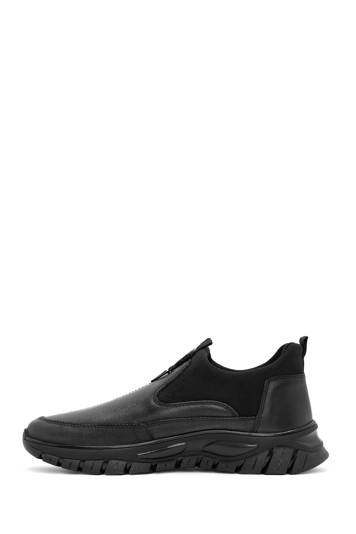 Erkek Siyah Deri Comfort Loafer