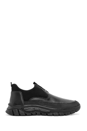 Erkek Siyah Deri Comfort Loafer