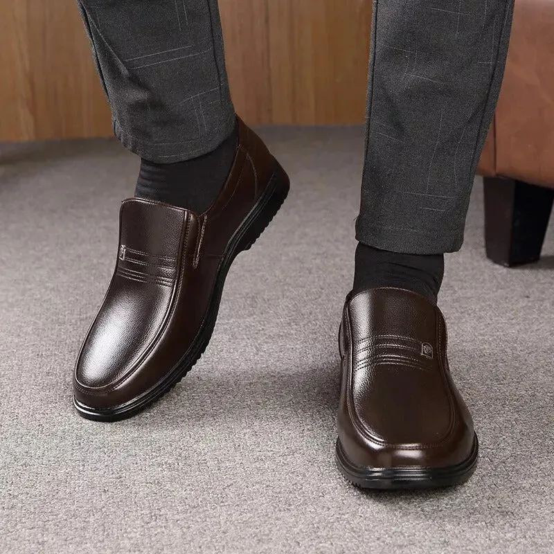 Genuine Leather Men's Dress Shoes Loafers Business Casual Leather Shoes