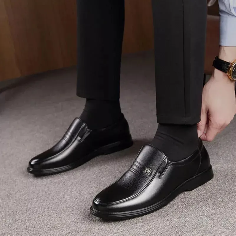 Genuine Leather Men's Dress Shoes Loafers Business Casual Leather Shoes