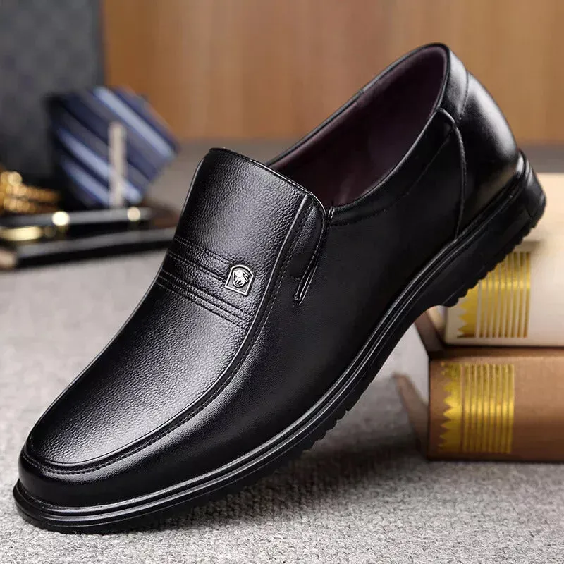 Genuine Leather Men's Dress Shoes Loafers Business Casual Leather Shoes