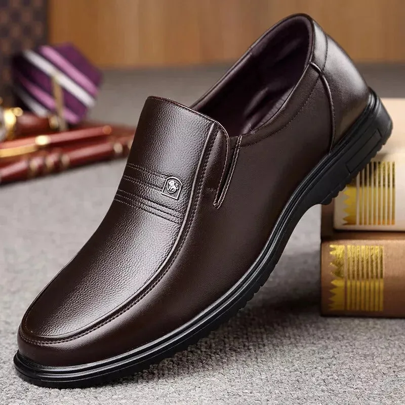 Genuine Leather Men's Dress Shoes Loafers Business Casual Leather Shoes