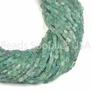 Green Fluorite Smooth Square Rectangle Gemstone Loose Beads Strand 15" 7mm 8mm