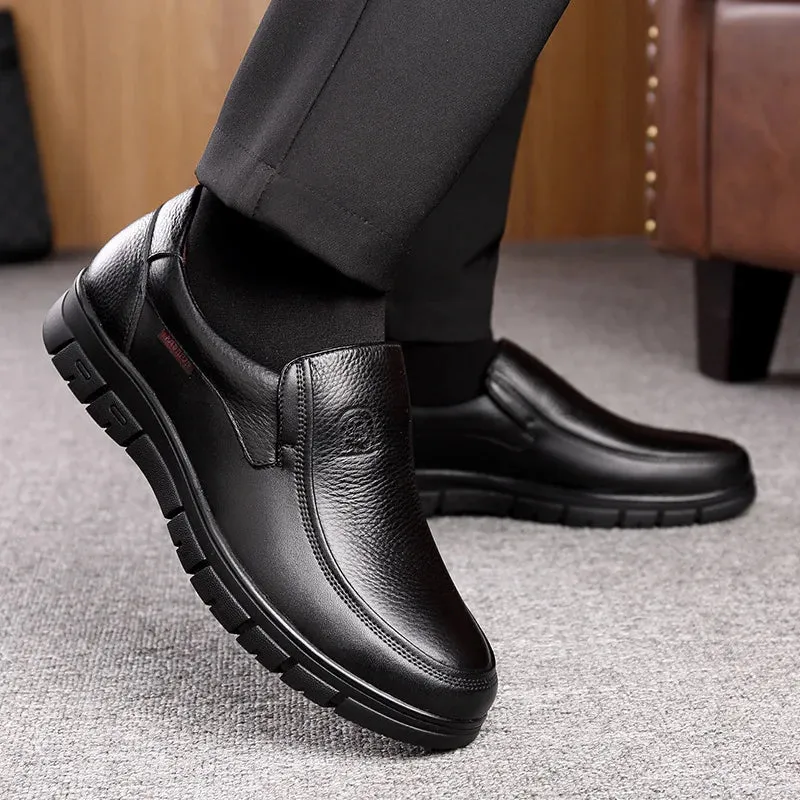 Handmade Men Shoes Genuine Leather Casual Shoes For Men Flat Platform Walking Shoes Outdoor Footwear Loafers Breathable Sneakers