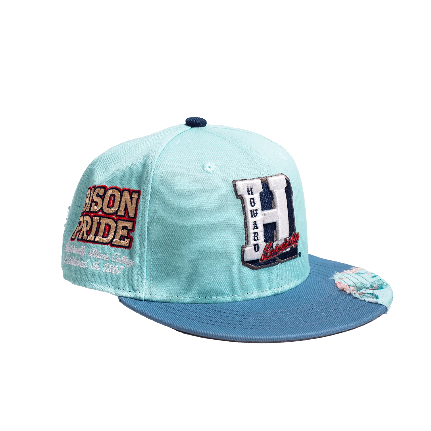 HOWARD UNIVERSITY FRAYED FITTED HAT