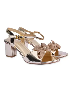 IJ-3037-Golden Women Casual Sandal Heels