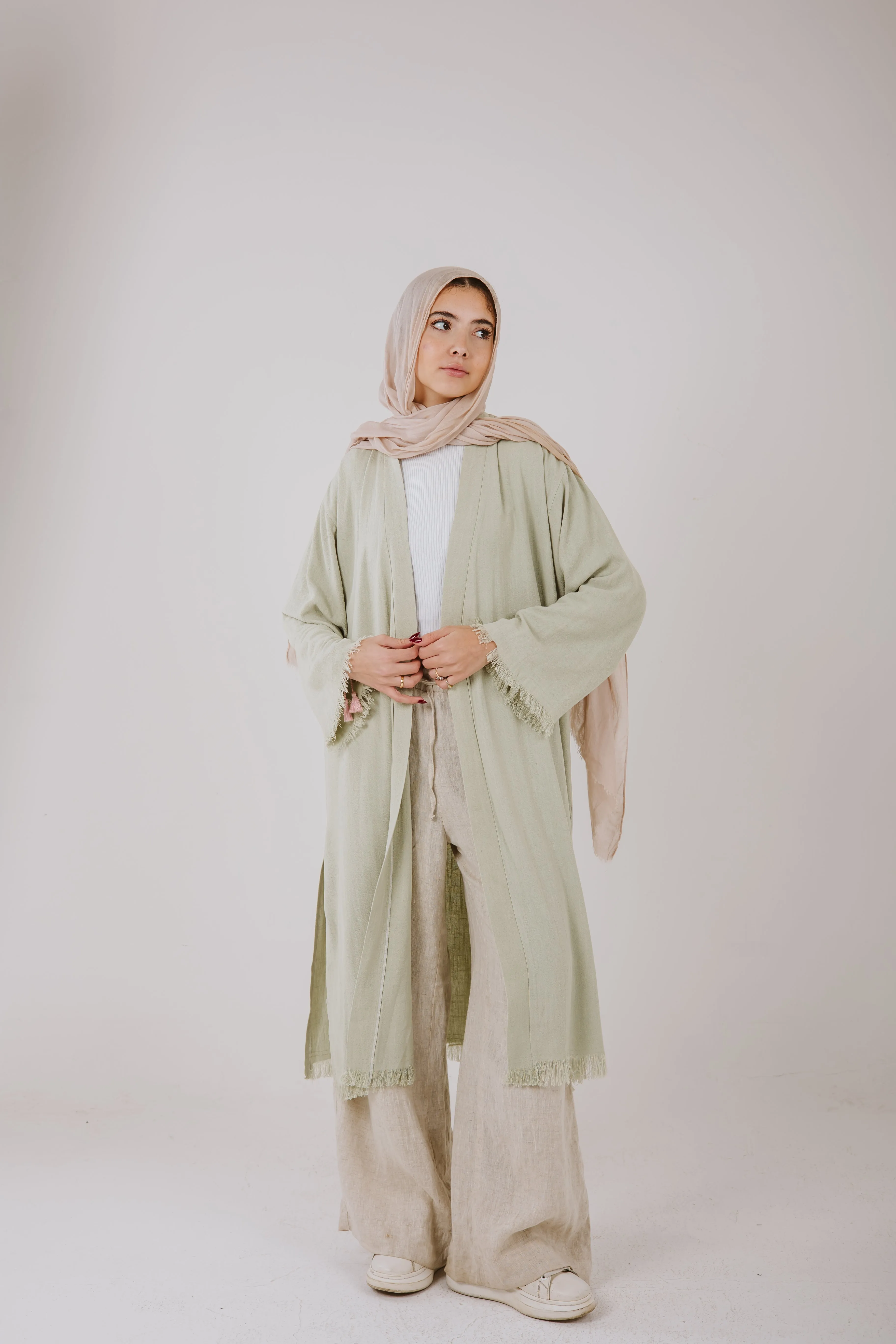 Jana cardigan in Pale sage